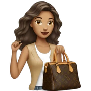 Woman with Louis Vuitton bag  sticker