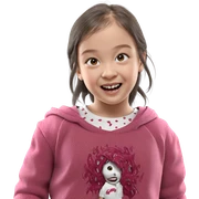 smiling girl in horror theme sticker