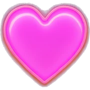 heart glowing neon  sticker