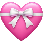 Pink heart with bow  sticker
