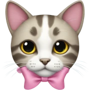 Cat with pink bow  sticker
