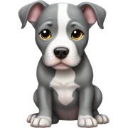 Gray Pitbull puppy sticker