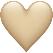 Beige heart  sticker