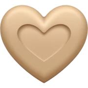 beige heart sticker