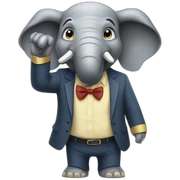 Elefant gangstyle angry sticker