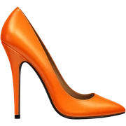 Shiny neon orange REALISTIC high heels  sticker
