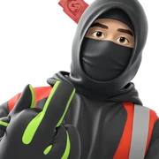 masked boy with black gloves sticker