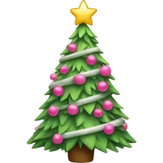 Christmas tree pink sticker