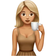 Coffe with dress sticker