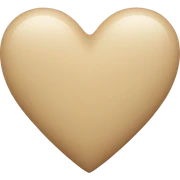 Beige heart  sticker