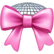 disco ball with pink bow sticker