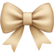 Beige bow sticker