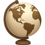 Beige globe sticker