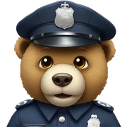 London policeman Teddy bear sticker