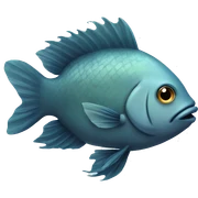 fish with hair  sticker