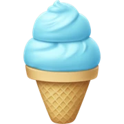 pastel blue ice cream sticker