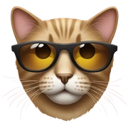 Cat with sunglasses sticker