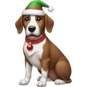 Christmas dog sticker