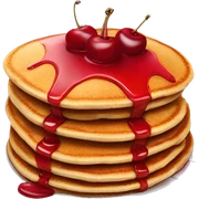 Cherry red pancakes sticker