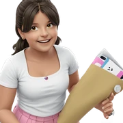 smiling girl in stylish outfit sticker