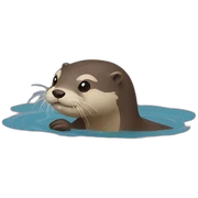otter swim sticker