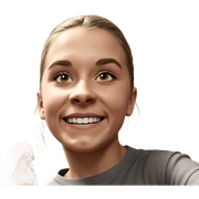 happy girl with boy indoors sticker