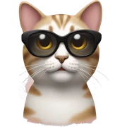 Cat with sunglasses sticker