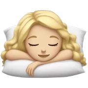 Blonde girl sleeping sticker