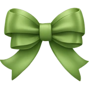 Matcha colored bow sticker