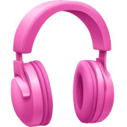 Pink headphones  sticker