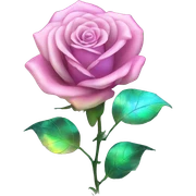 Holographic rose  sticker