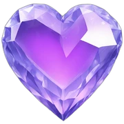 Crystal heart sticker