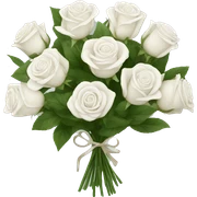 white rose bouquet  sticker