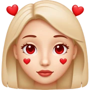 Face with hearts sticker