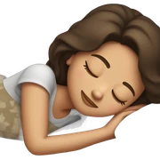 Brunette girl sleeping sticker