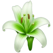 green lily flower sticker