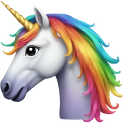 Unicorn with rainbows sticker