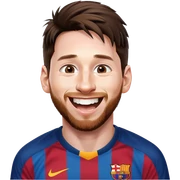 Messi riendo  sticker