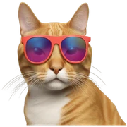 Cat with sunglasses sticker