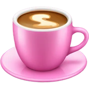 espresso Coffee in pink cup sticker