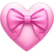 Pink heart with bow sticker