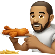 Drake eating fried chicken  sticker