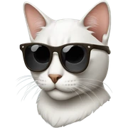 Cat with sunglasses sticker