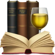 Books and wine  sticker