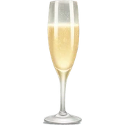 Sparkling champagne flute  sticker