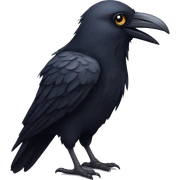 three eyed raven facing forwards sticker