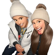 happy boys in beanies sticker