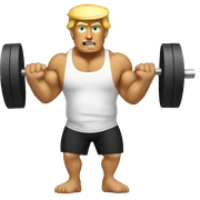 Donald trump lifting weights sticker