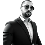 dapper dude in greyscale sticker