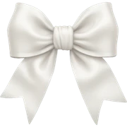 White pastel bow sticker